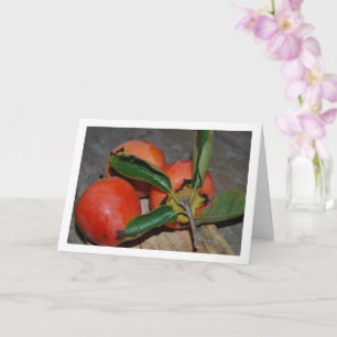 Persimmon Fruit Portrait Card