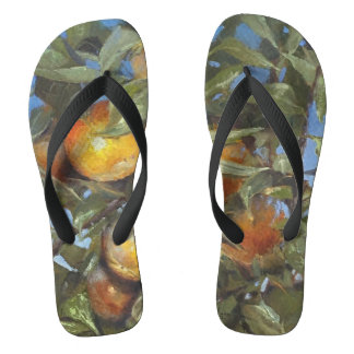Persimmon Fruit Tree Beautiful Original Artwork Flip Flops