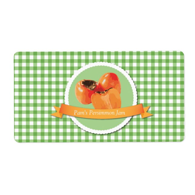 Persimmon Jam Canning Label (Front)