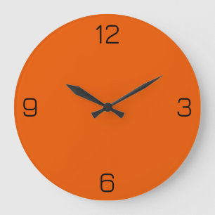 Persimmon Orange EC5800 Colour Add Your Name Optio Large Clock