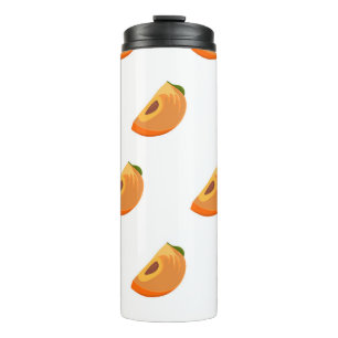 Persimmon pattern isolated on a white background. thermal tumbler
