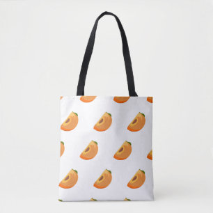 Persimmon pattern isolated on a white background.  tote bag
