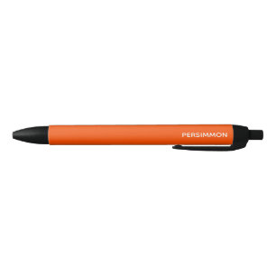 Persimmon red colour name black ink pen