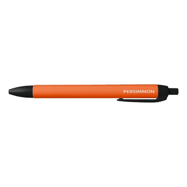 Persimmon red colour name black ink pen (Bottom)