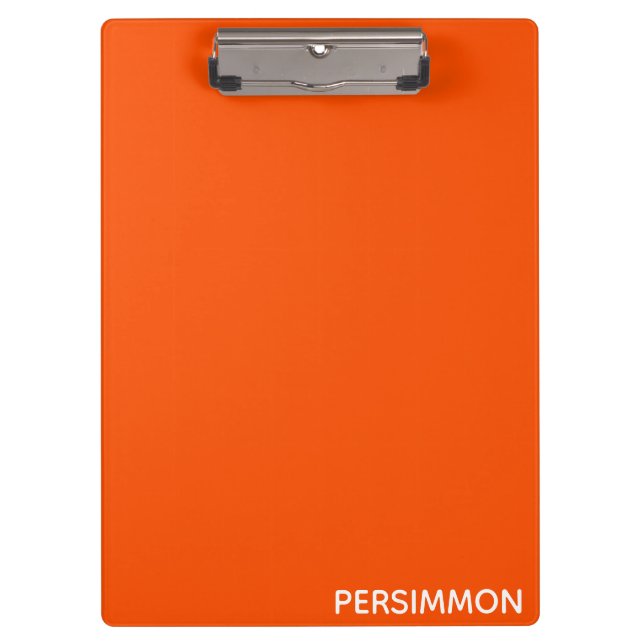 Persimmon red colour name clipboard (Front)