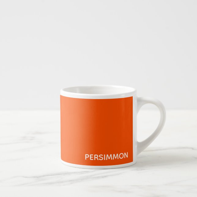 Persimmon red colour name espresso cup (Right)