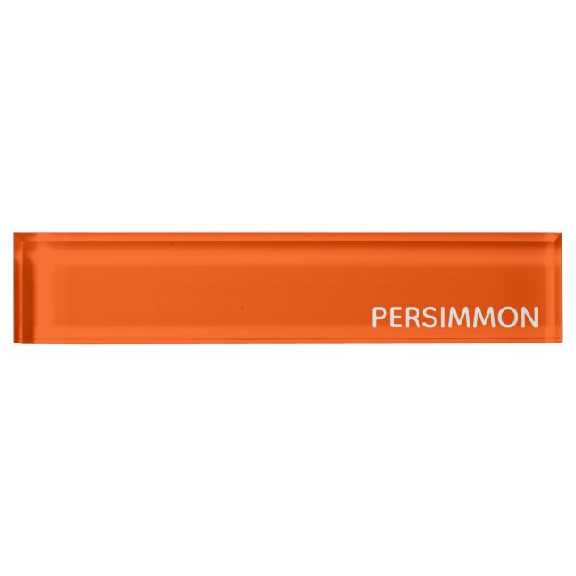 Persimmon red colour name nameplate (Front)