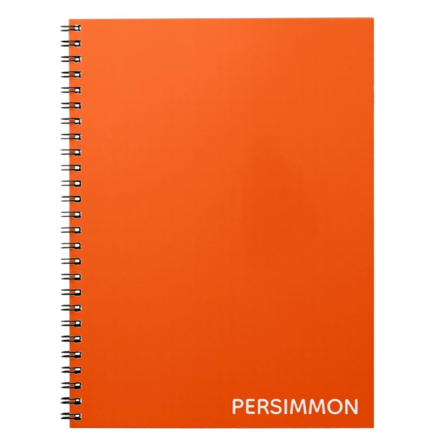 Persimmon red colour name notebook (Front)