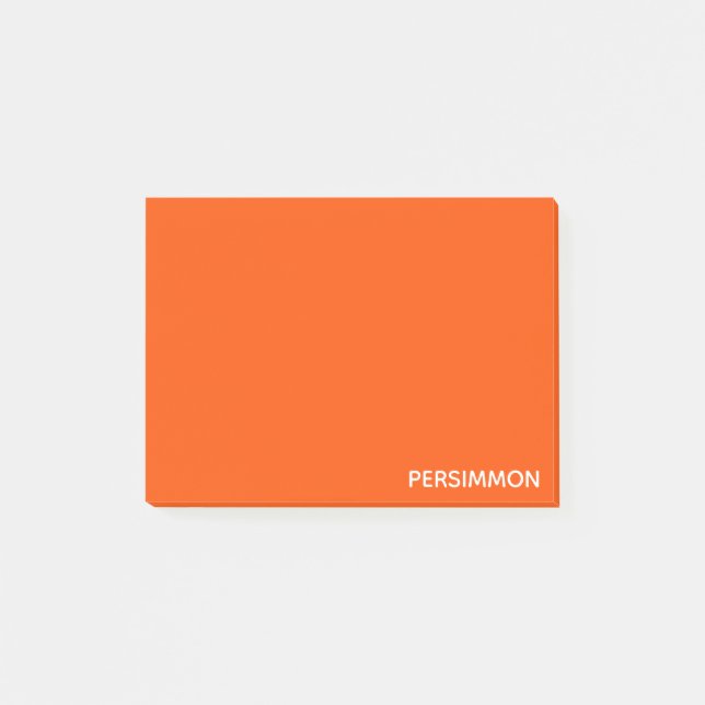 Persimmon red colour name post-it notes (Front)