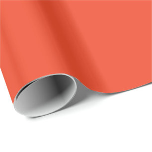 PERSIMMON (solid red-orange colour) ~ Wrapping Paper
