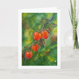 Persimmons in the October Mist by Alfred Fox Card