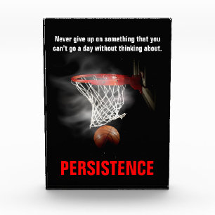 Persistence Basketball Inspirational Motivational Photo Block