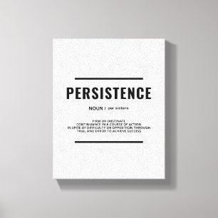 Persistence Definition   Motivational Wall Art