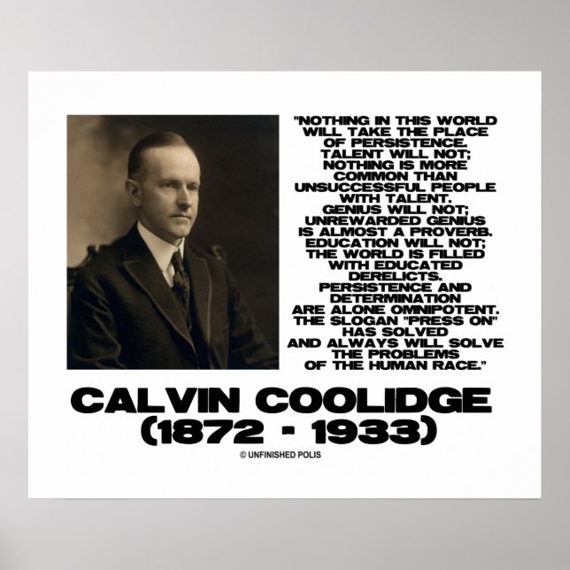 Persistence Determination Omnipotent Coolidge Poster (Front)