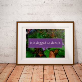 Persistence wisdom saying photo poster
