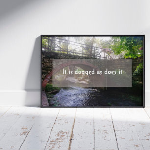 Persistence wisdom saying photo poster