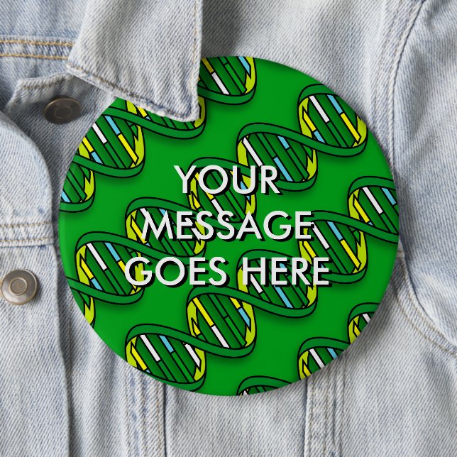 Persoanlised DNA pattern Science 6 Cm Round Badge (In Situ)