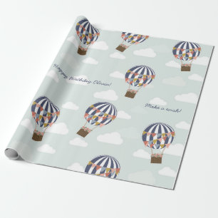Persoanlized Balloon Birthday Party Wrapping Paoer Paper