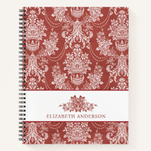 Persoanlized Elegant Vintage French Toile Notebook