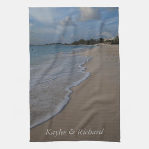 Persoanlized Ocean Beach Tea Towel