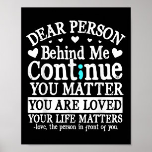 Person Behind Me Suicide Prevention & Depressi Poster