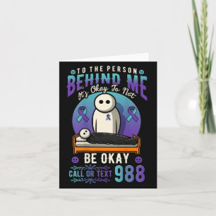 Person Behind Me Suicide Prevention Awareness Hotl Card