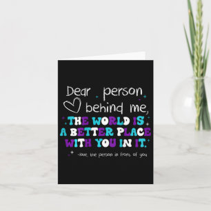 Person Behind Me Suicide Prevention Depression Awa Card