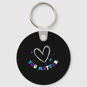 Person Behind Suicide Prevention Depression Awaren Key Ring