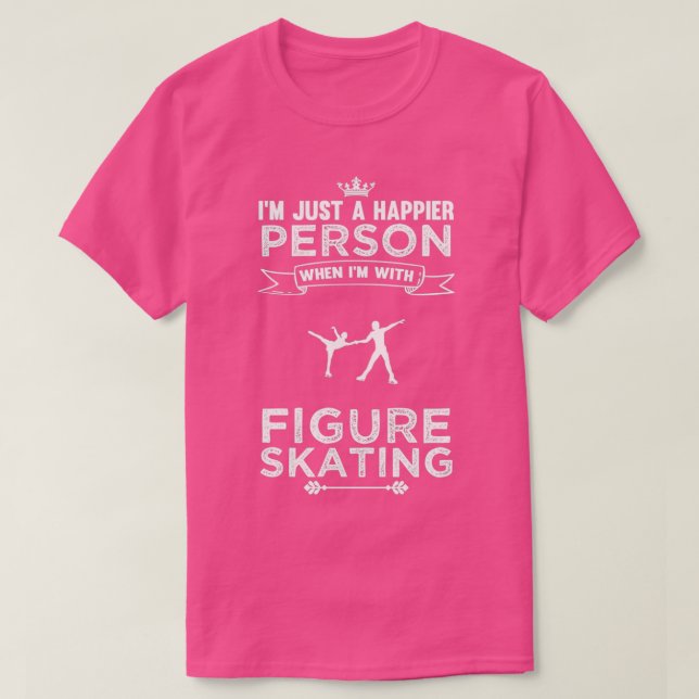 Person Figure Skating Funny Design For Gift T-Shirt (Design Front)
