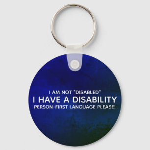 Person First Disability Key Ring
