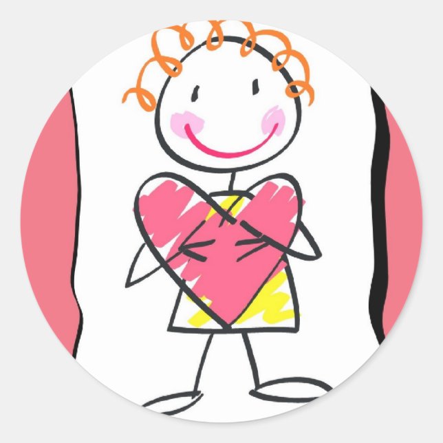 Person Holding Heart Valentine's Day  Sticker (Front)