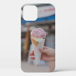 Person holding strawberry ice cream iPhone 12 case