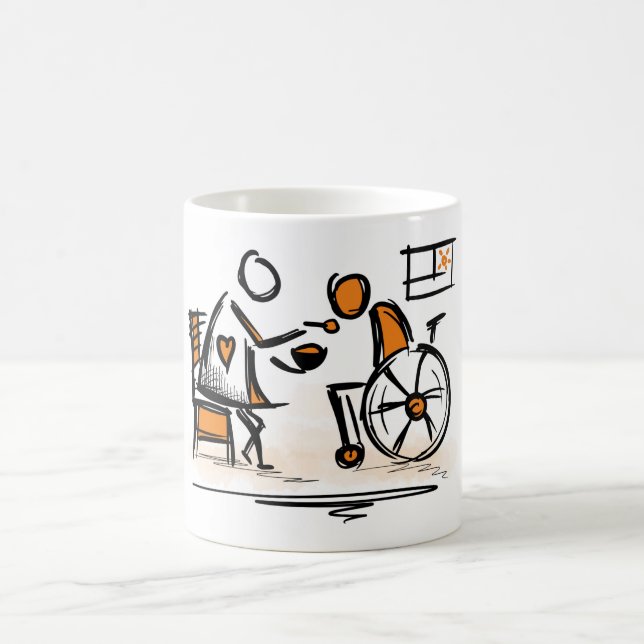 Person in a wheelchair. Hospital/nursing home Coffee Mug (Center)