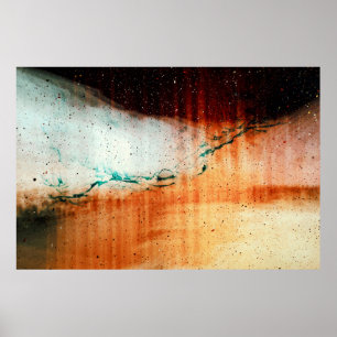 PERSON IN BLACK FLIP FLOPS STANDING ON BROWN SAND POSTER