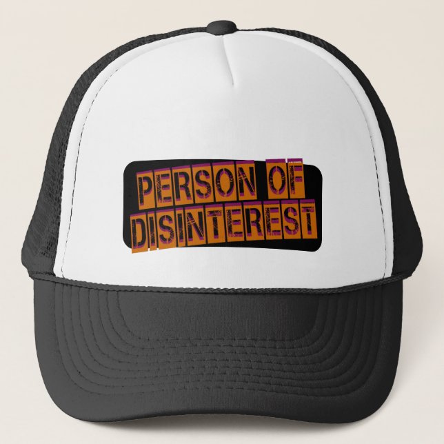 Person of Disinterest Trucker Hat (Front)