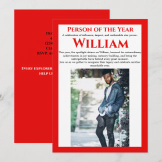 Person Of The Year Birthday Invitation