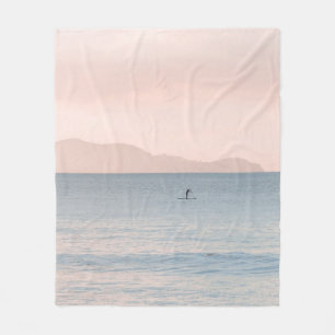 PERSON PADDLE BOARDING FLEECE BLANKET