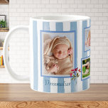 PERSON PET TRAVEL STRIPES EASY 6 PHOTO COLLAGE    COFFEE MUG<br><div class="desc">What a fun way to give someone special a very personal keepsake gift.  Any design questions,  just send an email to charmdesignstudio@rcn.com and we'll be happy to assist.</div>