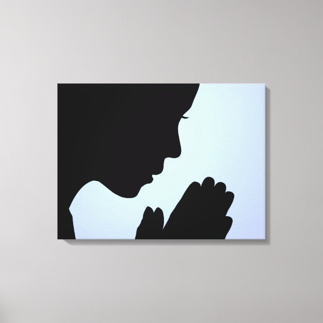 Person Praying Canvas Print (Front)
