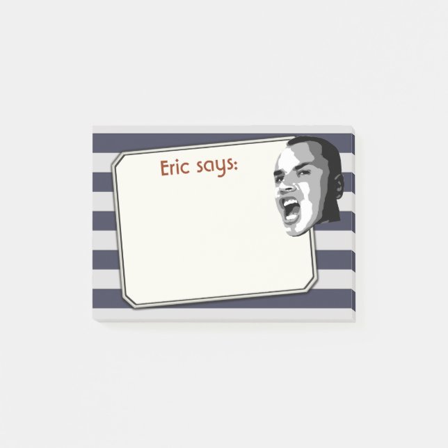 Person Shouting on Silver Stripes on any Colour Post-it Notes (Front)