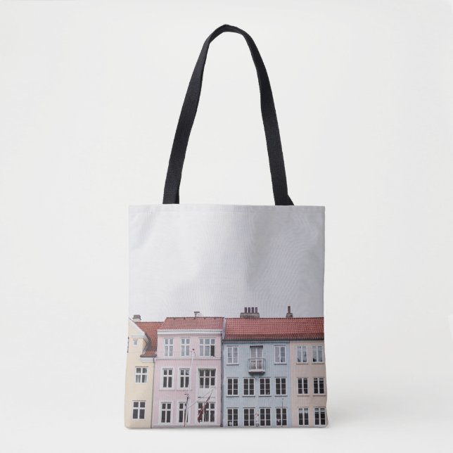 PERSON TAKING PICTURE OF STRUCTURES TOTE BAG (Front)