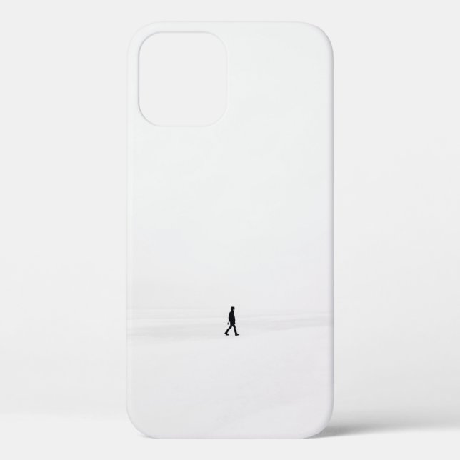 PERSON WALKING ON SNOWFIELD Case-Mate iPhone CASE (Back)