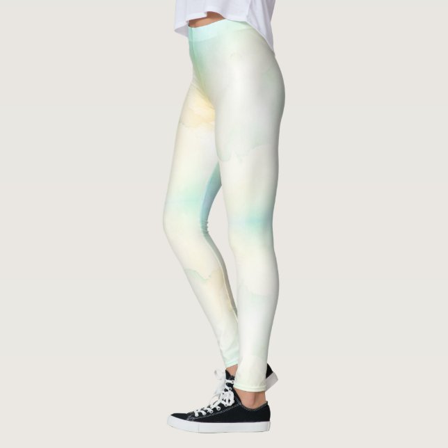 Person wearing leggings with a light gradient  (Left)