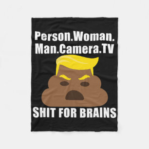 Person Woman Man Camera Tv 1 Fleece Blanket