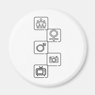 Person Woman Man Camera TV Donald Trump Cognitive  Magnet