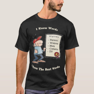 Person Woman Man Camera TV Funny Cartoon Diploma T-Shirt