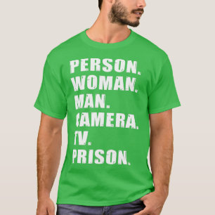 Person Woman Man Camera TV Prison - 2 T-Shirt