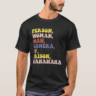 Person, Woman, Man, Camera, TV, Prison, Hahaha Fun T-Shirt