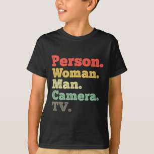 Person Woman Man Camera Tv Retro Vintage T-Shirt