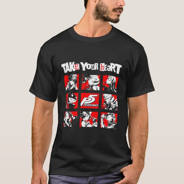 Persona 5 Character Squares T-Shirt (Front)